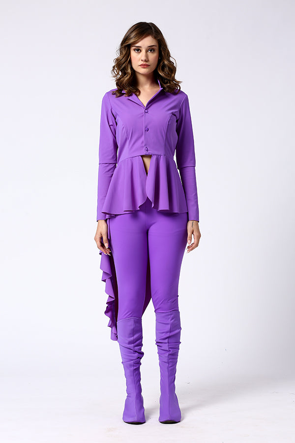 Four Color Combinations with Dark Purple Pants - Pumps & Push Ups